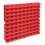 VidaXL vidaXL Storage Bin Kit with Wall Panels 96 Piece Red and Black Tool Boxes 1