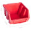 VidaXL vidaXL Storage Bin Kit with Wall Panels 96 Piece Red and Black Tool Boxes 5