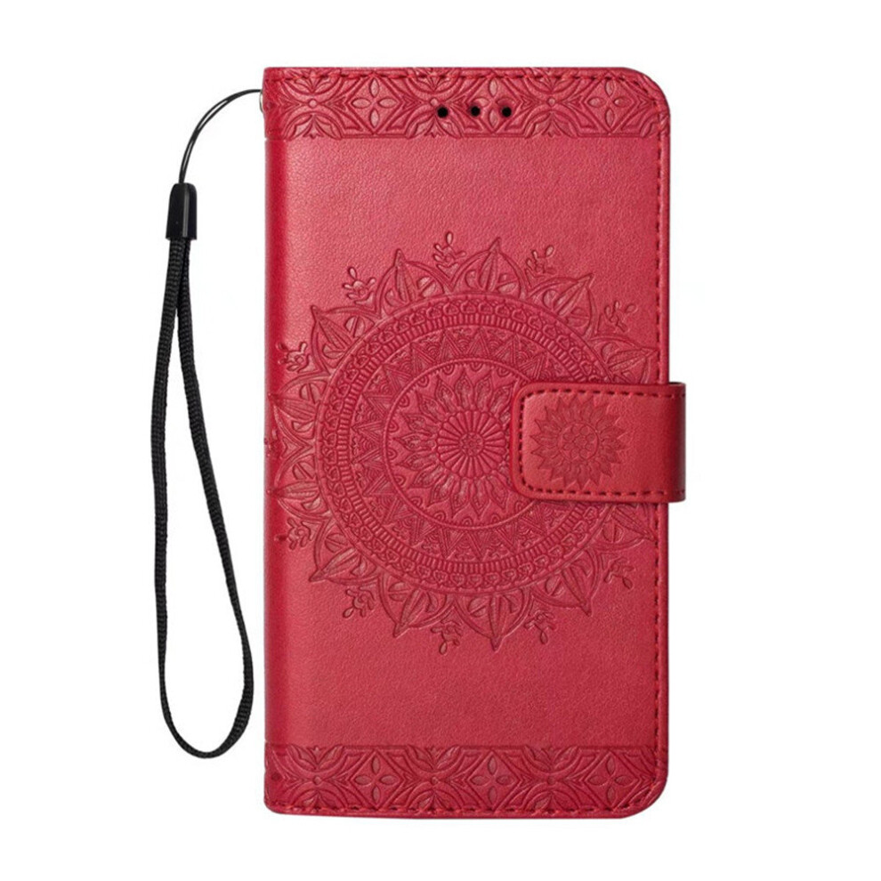 Wallet Pu Leather Phone Case For Iphone Xr Vintage Palace Flower Embossed 774048570619