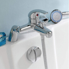 (Shower Mixer Taps with Hand Held Shower) Modern bathroom shower kit rain Fall Shower Head and Hand Held Shower