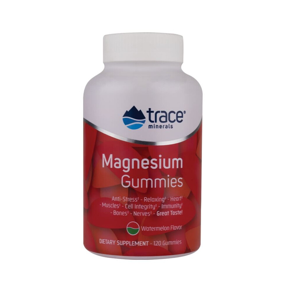 Trace Minerals Magnesium Gummies, Watermelon - 120 Gummies