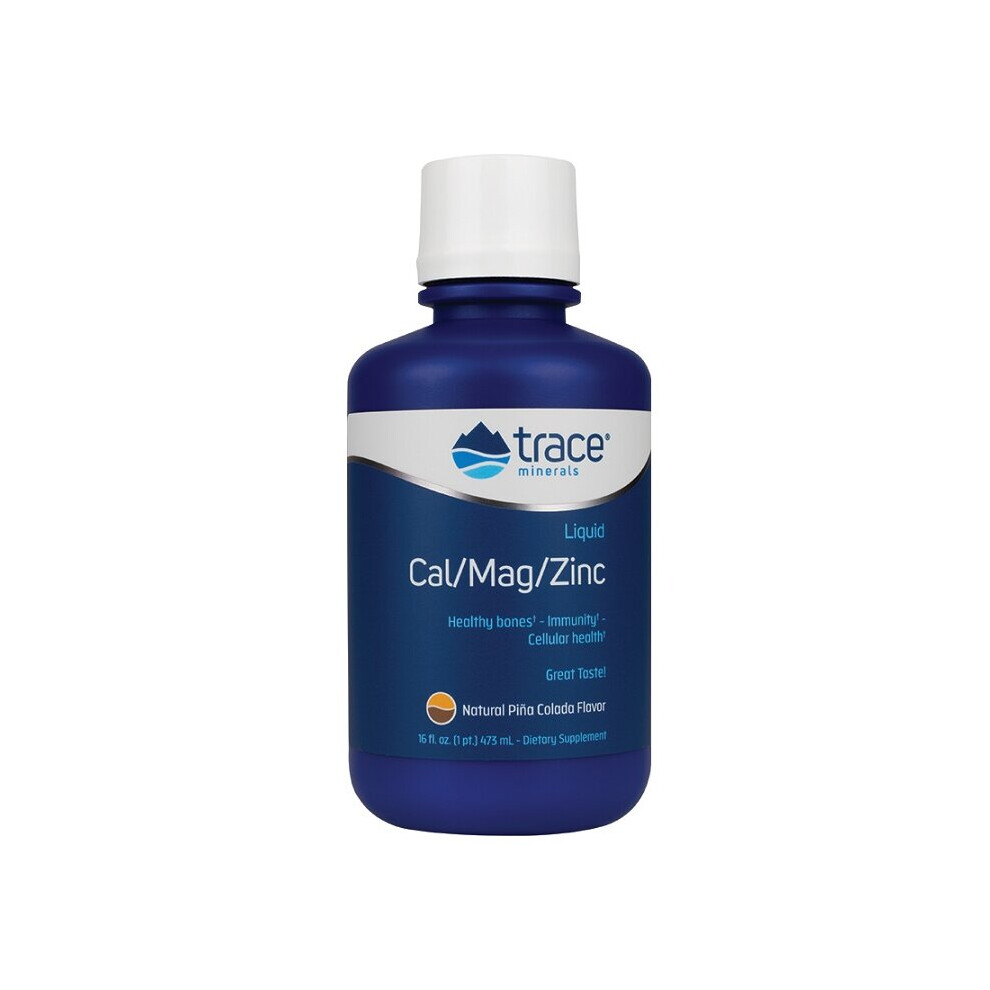 Trace Minerals Liquid Cal/Mag/Zinc, Pina Colada - 473 Ml.