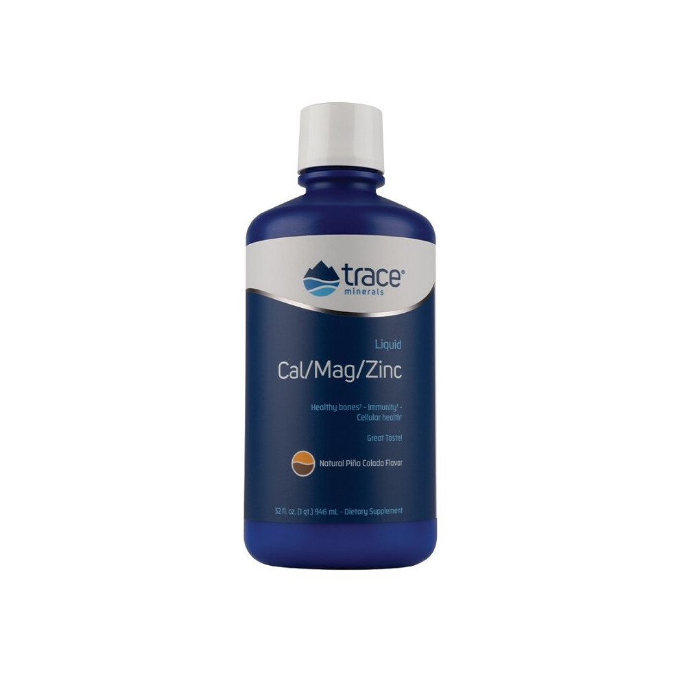 Trace Minerals Liquid Cal/Mag/Zinc, Pina Colada - 946 Ml.