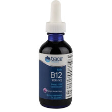 Trace Minerals Æ, Iono B12, Naturalna Grafa, 1 000 mcg, 2 fl oz (59 ml)