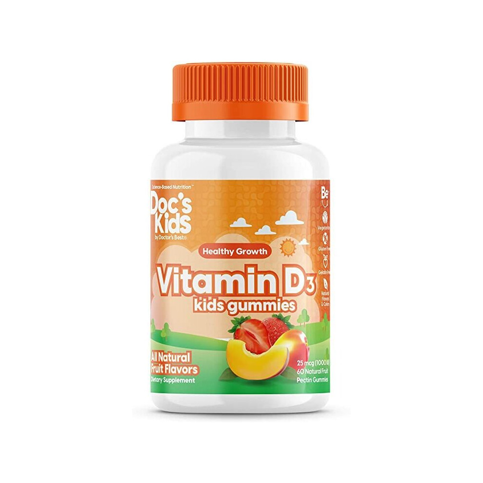 Doctor's Best Vitamin D3 Kid's Gummies, Fruit Flavours - 60 Gummies