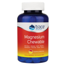 Trace Minerals Æ, Magnézium Ételekkel, Rózsaszín Citrom, 120 Étkezhető Lapkák