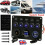 5-Gang 24V/12V Inline Fuse Box LED Switch Panel Dual USB 1