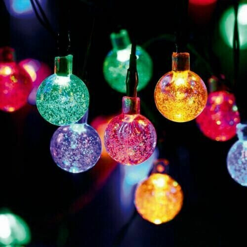 30 Ball Lights LED Solar Power Garden Bunte String Light Wasserdicht 2