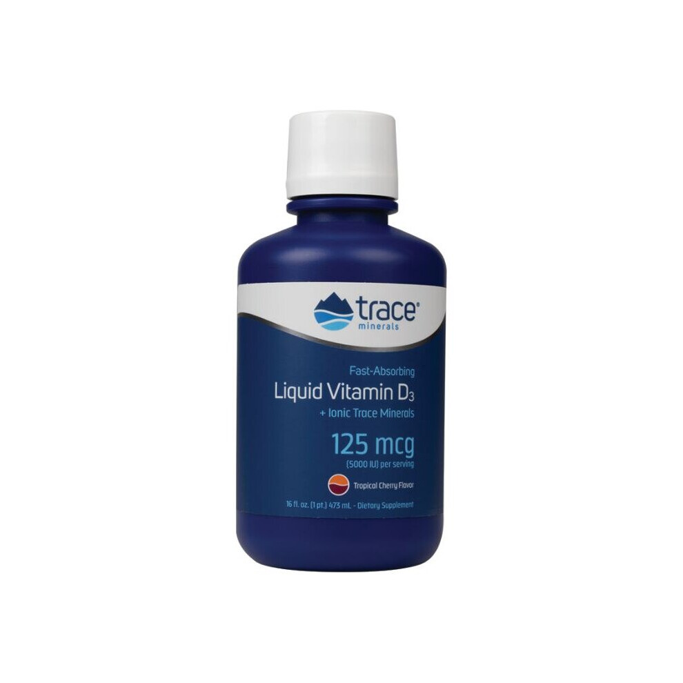 Trace Minerals Liquid Vitamin D3, Tropical Cherry - 473 Ml.