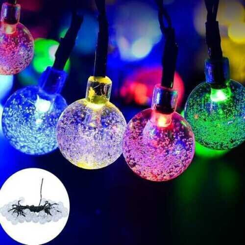 30 Ball Lights LED Solar Power Garden Bunte String Light Wasserdicht 1