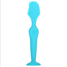 Nuby Dr. Talbots Silikon Bärande Gräddborste med Sugbas, Aqua