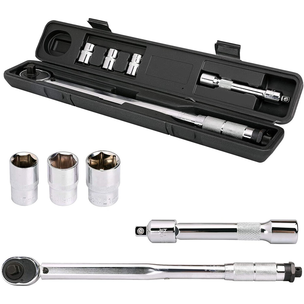 Autofather Torque Wrench, 1/2In 28-210Nm Ratcheting Torque Wrench Ratcheting Spanner Car Repair Tools