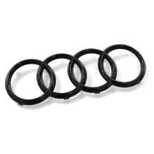 Audi Rings Front Grille Hood Emblem Gloss Black Badge A1 A3 A4 S4 A5 S5 A6 S6 TT