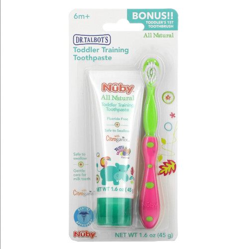 Dr. Talbot's, Training Toothpaste with Toothbrush, 6 m+, 2 Piece Set 1