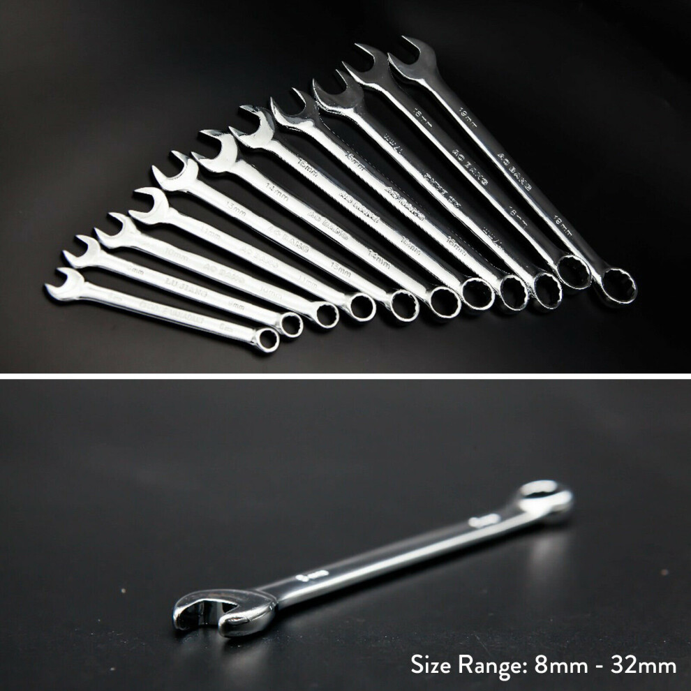 (21Mm) 14Mm - 32Mm Metric Combination Spanners Open End & Ring Socket Wrench Hand Tools 9339130426628