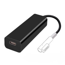 (TypeC to Magsafe1 45W L-Shap Black) 3in1 Type-C Magsafe Adapter Converter for Macbook