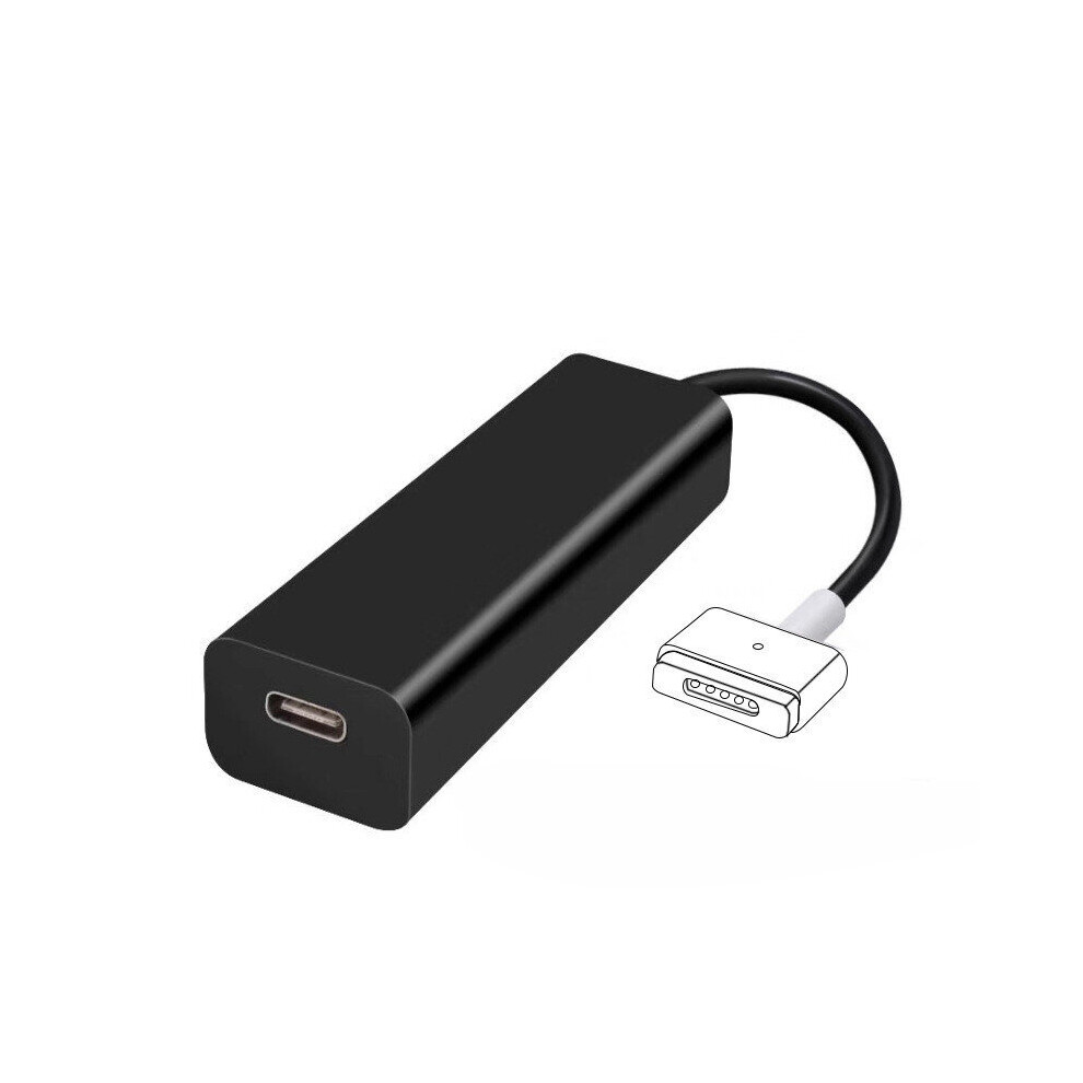 Jardiboutique (Typec To Magsafe2 45W T-Shap Black) 3In1 Type-C Magsafe Adapter Converter For Macbook