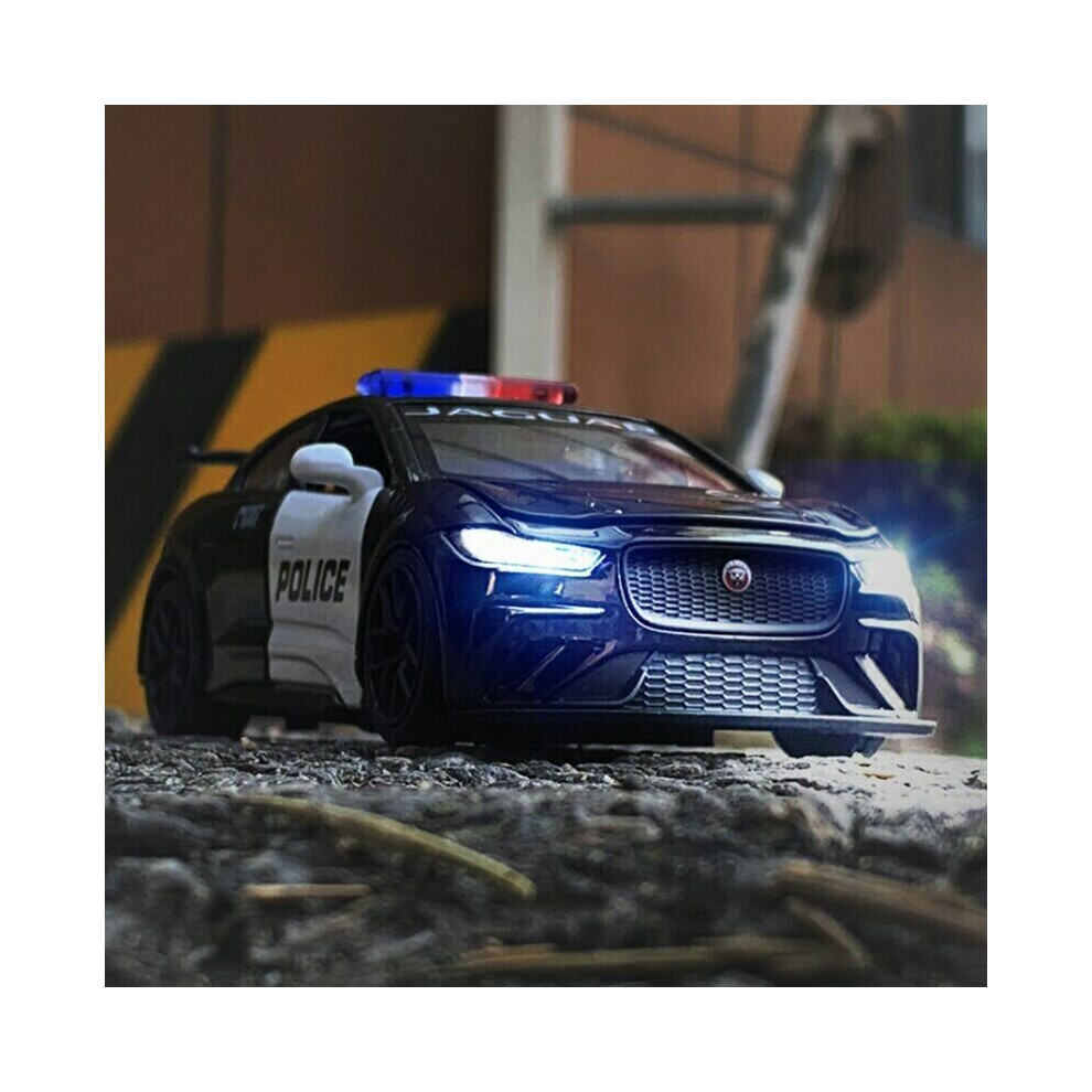 1:32 Jaguar I PACE Racing Police Alloy Car Model Pull Back