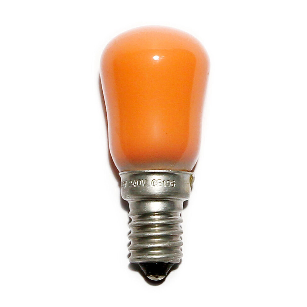 2 X Crompton 15watt Amber Incandlescent Pygmy Bulb SES E14 Small Screw Cap Sign Lamp Dimmable