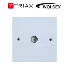 Triax Wolsey TV Coaxial wall plate Single Gang TV socket POS/1 Part 167014