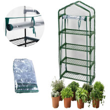 HMWD 4 Tier Mini Greenhouse With Transparent PVC Cover -Steel Frame