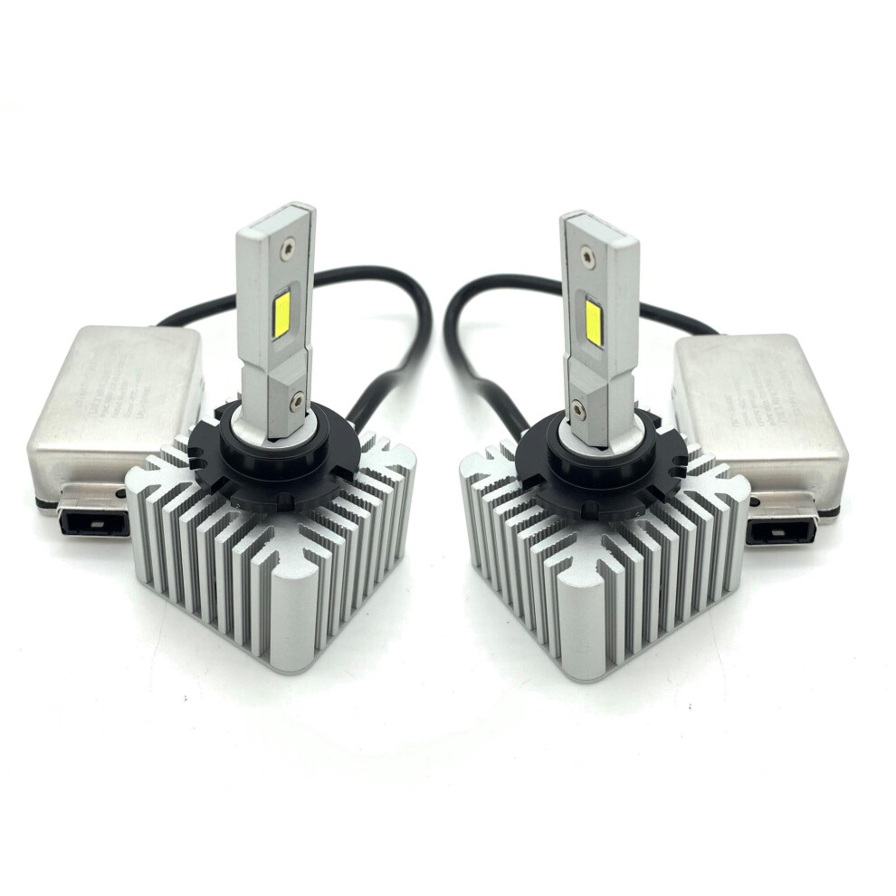 Pair D1s Led Replacement Bulbs For Xenon Hid Gas Discharge Plug N Play Light/White 5060620945483