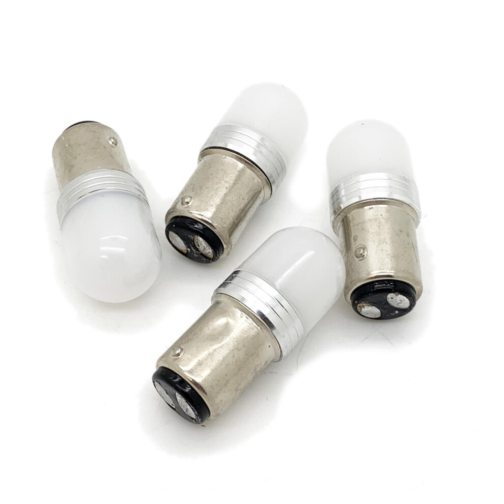(, 4) 12V 24V Bay15d 380 P21/5W Led Stop / Tail / Drl Bulbs Twin Filament Red 5060620944707