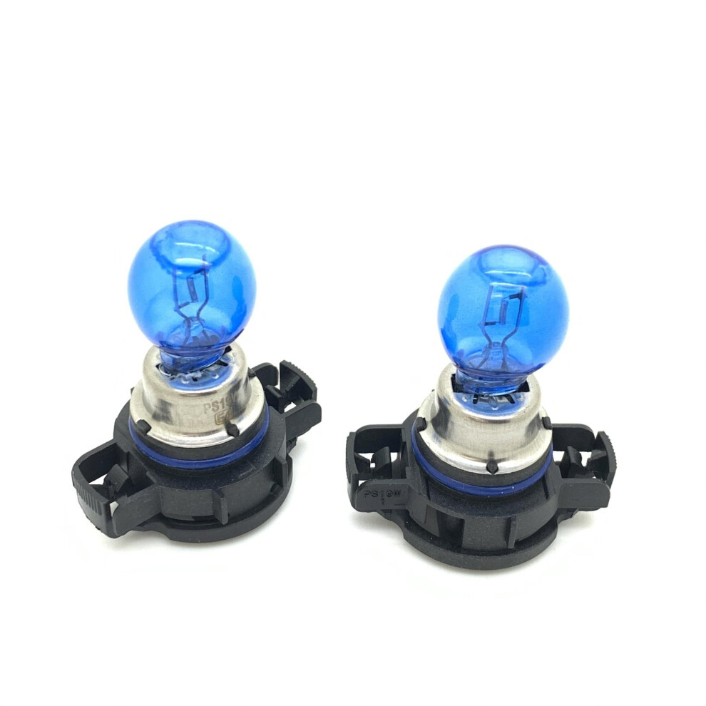 Pair Ps19w Ps24w 7500K Xenon Foglight Drl Bulbs Daytime White 5060620945629