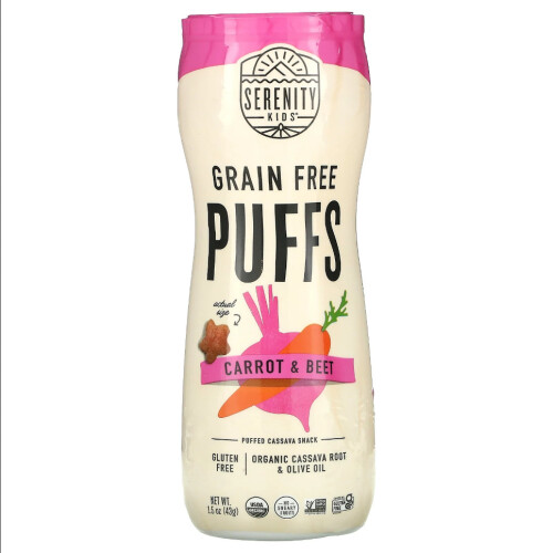 Serenity Kids, Puffs Sem Grãos, Alface e Beterraba, 1.5 oz (42 g)