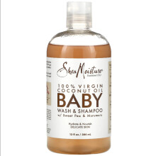 SheaMoisture, Mydło i szampon dla dzieci, 100% olej kokosowy, 13 fl oz (384 ml)