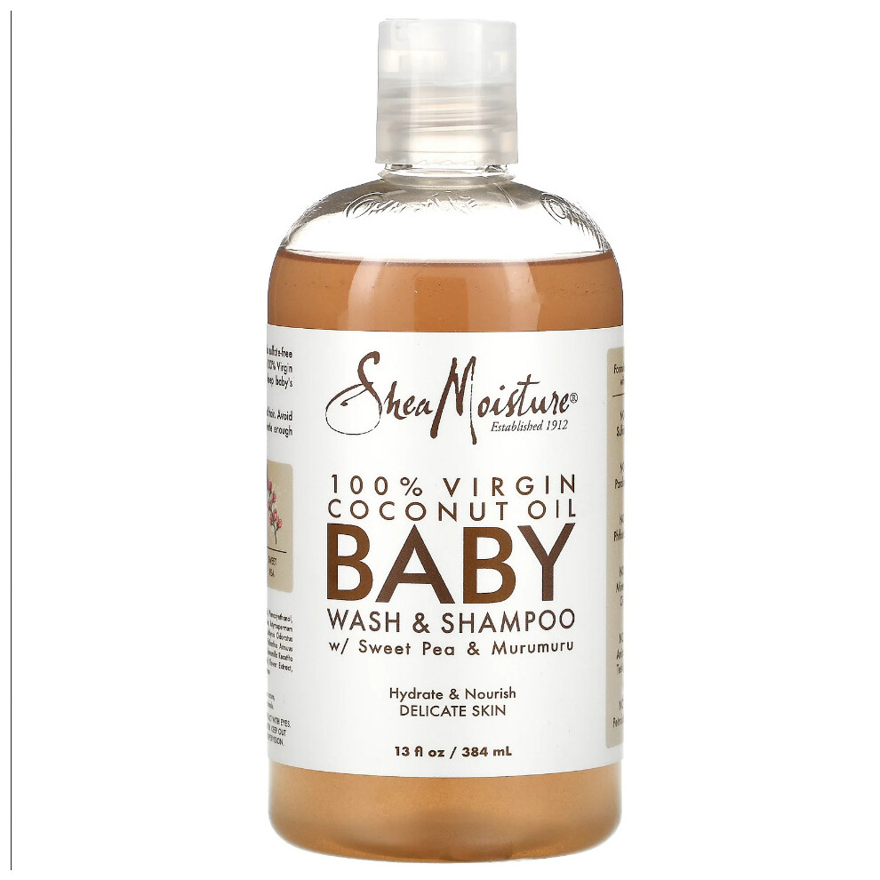 SheaMoisture, Coconut Oil Baby Wash & Shampoo, Sweet Pea & Murumuru