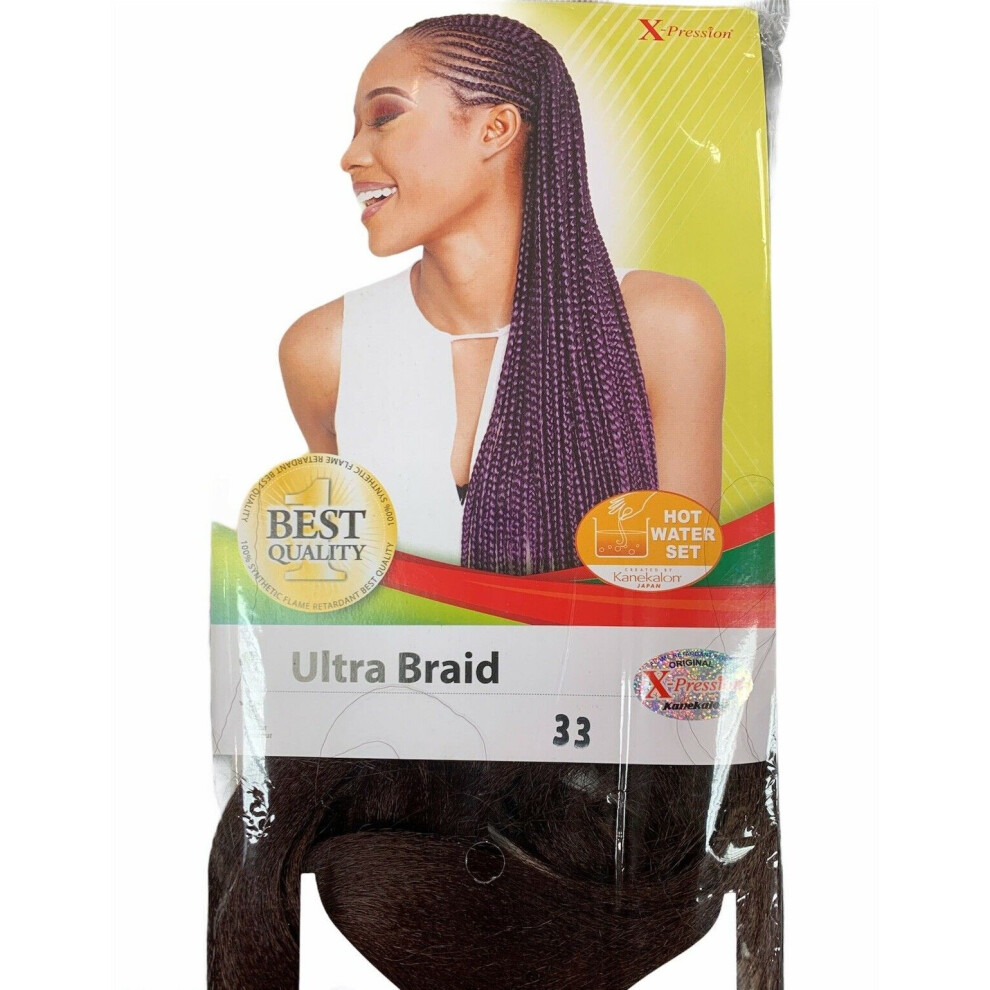 X-Pression Braid (33) X-Pression Ultra Braiding Hair,"Kanekalon" Colors