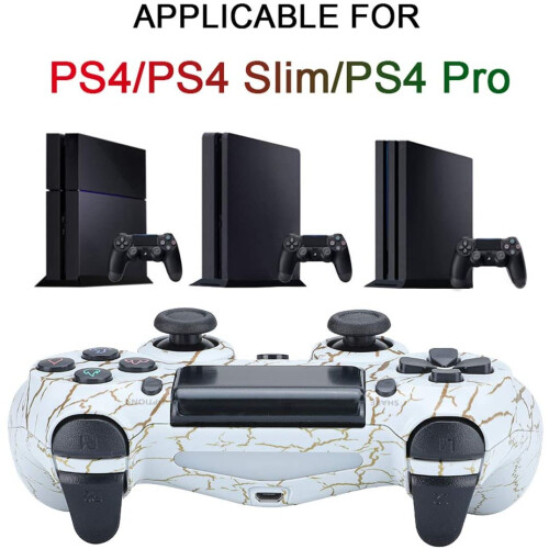 ALLBIZ High Sensitivity Wireless Game Controller for PS4 / PC with Dual Vibrate and Audio Function, LED Indicator - Burst Texture 2