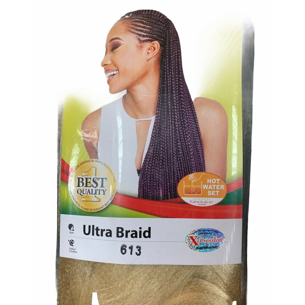 X-Pression Braid Unisex Multicoloured (613) X-Pression Ultra Braiding Hair,"Kanekalon" Colors