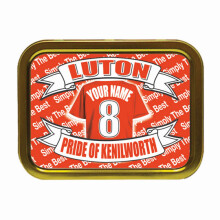 Personalised Luton Football Shirt Tobacco Tin Gift & Smoking Products