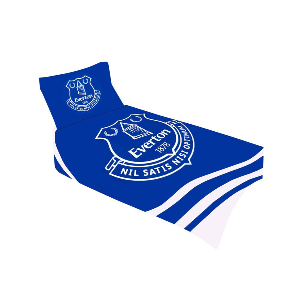 (Single, Blue/White) Everton FC Pulse Duvet Set