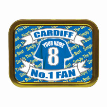 Personalised Cardiff Football Shirt Tobacco Tin Gift & Smoking Products