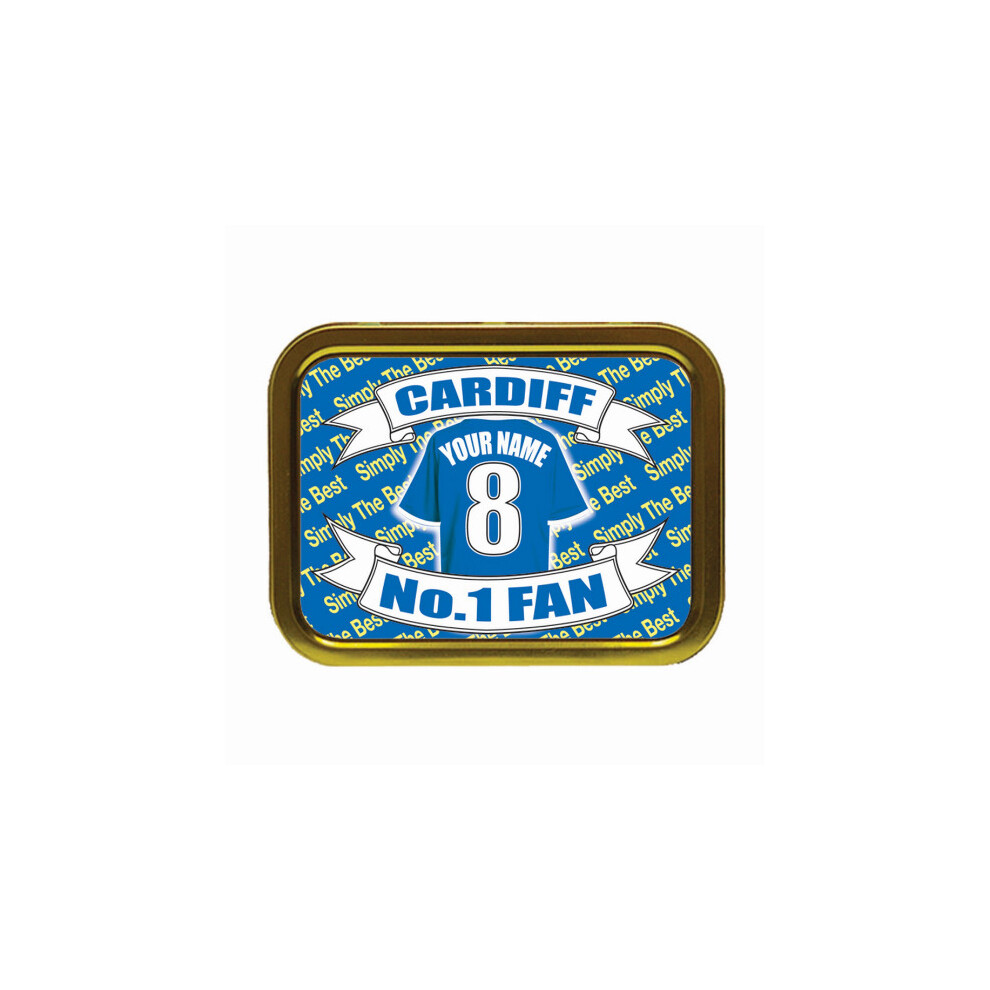 Personalised Gift Products Personalised Cardiff Football Shirt Tobacco Tin Gift & Smoking Products