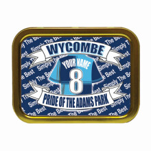 Personalised Wycombe Football Shirt Tobacco Tin Gift & Smoking Products