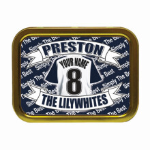 Personalised Preston Football Shirt Tobacco Tin Gift & Smoking Products