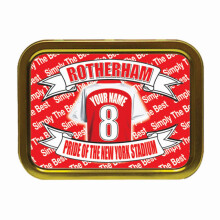 Personalised Rotherham Football Shirt Tobacco Tin Gift & Smoking Products