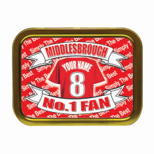 Personalised Middlesbrough Football Shirt Tobacco Tin Gift & Smoking Products