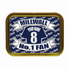 Personalised Millwall Football Shirt Tobacco Tin Gift & Smoking Products