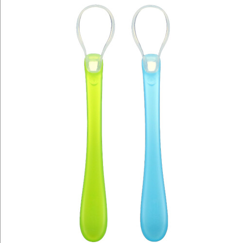 Green Sprouts, Feeding Spoons, 6-12 Months, Aqua, 2 Pack