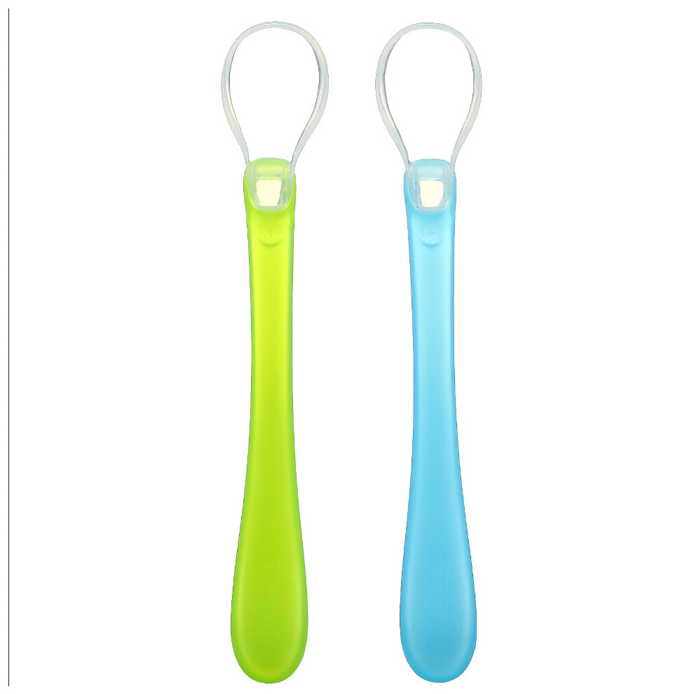 Sprouts, Feeding Spoons, 6-12 Months, Aqua, 2 Pack Green Green Sprouts