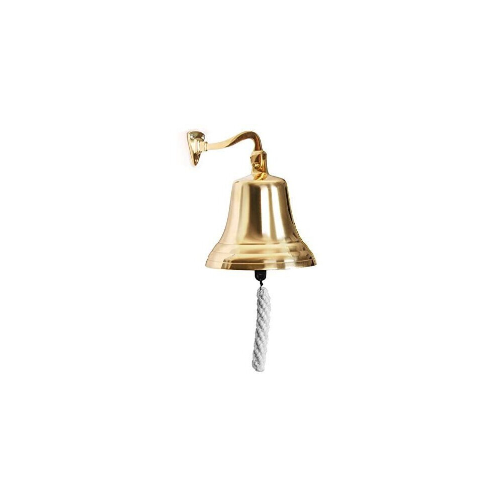 (4" Brass Ship Wall Bell) Ship Wall Bell Service Dinner Door School Hanging Bell