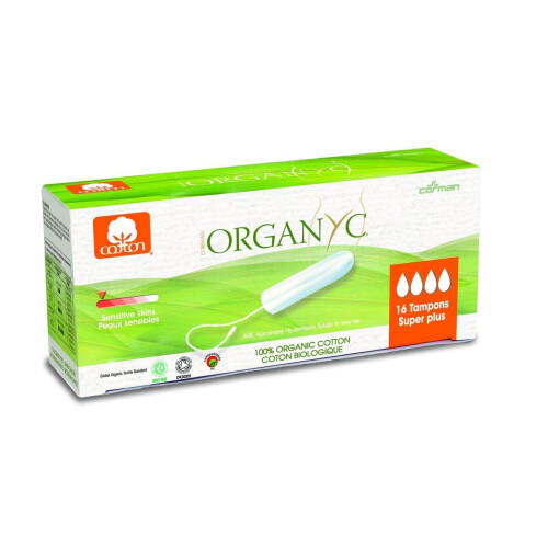Organyc Organic Cotton Tampons Super Plus 16 per pack