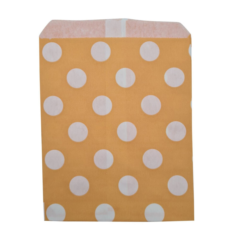 (White & Peach, 25) Retro Paper Sweet Bags in Various Traditional Designs and Pack Sizes