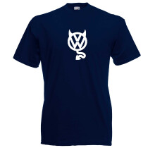 (Deep Navy, XL) Vw Devil Campervan Graphic High Quality T-Shirt, Tee, Men's, Unisex