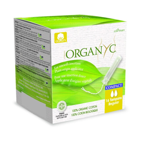 Organyc, Organic Tampons, Compact, Regular, 16 Tampons